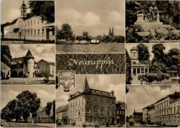 AK Neuruppin: Fontane-Schule, Bahnhof, K-Marx-Straße, Landgericht, Gel, 1965 - Neuruppin