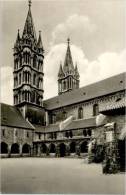 AK Naumburg, Domhof Mit Kreuzgang Und Gotischen Westtürmen, Ung, 1957 - Naumburg (Saale)