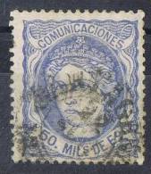 Sello 50 Mils Alegoria 1870, Fechador CARTAGENA (Murcia), Num 107 º - Gebraucht