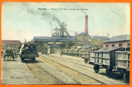 CPA : 62 - Pas De Calais : Auchel : Fosse N° 5 Des Mines De Marles : Trains , Mines - Colorisée - Peu Commune - Autres & Non Classés