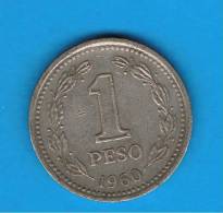 ARGENTINA -  1 Peso 1960   KM32 - Argentinië
