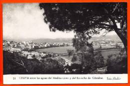 CEUTA -Entre Las Aguas Del Mediterraneo Y Estrecho De Gibraltar  ( CPSM Foto Rubio ) - Ceuta