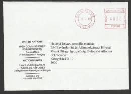 Hungary, United Nations High Comissioner For Refugees,(UNHCR), Cover,   2001. - Cartas & Documentos