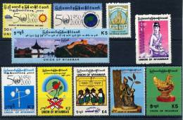 MY053. MYANMAR / BURMA. Mint Stamps / Timbres Neufs - Drugs, Great Wall, Sculpture, Metereological, School, Art - Myanmar (Birma 1948-...)