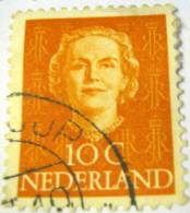 Netherlands 1949 Queen Juliana 10c - Used - Used Stamps