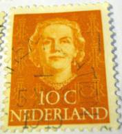 Netherlands 1949 Queen Juliana 10c - Used - Used Stamps