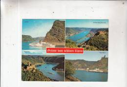 BT11632 St Goar Burg Rheinfels Loreley Burg Katz  2 Scans - Loreley