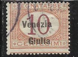 ITALY ITALIA VENEZIA GIULIA 1918 SEGNATASSE 10 CENT. TIMBRATO USED - Vénétie Julienne