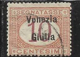 ITALY ITALIA VENEZIA GIULIA 1918 SEGNATASSE 10 CENT. TIMBRATO USED - Vénétie Julienne