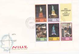 Niue 1987  100 Th Anniversary Statue Of  Liberty Souvenir Sheet  FDC - Niue