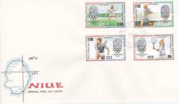 Niue 1987 Olympic Games Becker FDC - Niue