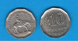 ARGENTINA -  10 Pesos  1965  KM35  Gaucho - Argentina