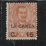 ITALY OVERPRINTED SOPRASTAMPATO D' ITALIA LA CANEA 1905 15 CENT. MNH - La Canea