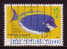 1995 - Cocos (keeling) Islands Marine Life $2 POWDERBLUE SURGEONFISH Stamp FU - Cocoseilanden