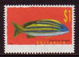 1995 - Cocos (keeling) Islands Marine Life $1 BLUESTRIPE SNAPPER Stamp FU - Cocos (Keeling) Islands