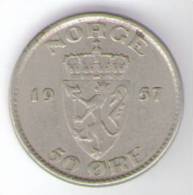 NORVEGIA 50 ORE 1957 - Norvège
