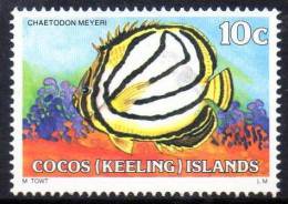 Cocos Islands 1979 Fishes 10c Meyer's Butterflyfish MNH  SG 37 - Cocos (Keeling) Islands