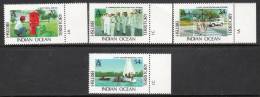 British Indian Ocean Territory 1991 - BIOT Administration Plate 1A/1C SG111-114 MNH Cat £11++ SG2015 - Territorio Británico Del Océano Índico