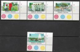 British Indian Ocean Territory 1991 - BIOT Administration Plate 1A/1C SG111-114 MNH Cat £11++ SG2015 - See Notes - Territorio Británico Del Océano Índico