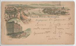 Hungary - Budapest - Grand Hotel Hungaria - Litho 1898 - Hongrie