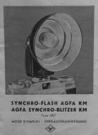 Mode D'emploi Pour Flash AGFA Synchro Blitzer - RARE - Zubehör & Material