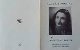 Programme Lucienne Delyle - Petit 4 Pages Papier Colorisé - Musik