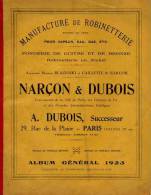 MANUFACTURE DE ROBINETTERIE     NARCON ET DUBOIS Éç RUE DE LA PLAINE À PARIS       ALBUM GÉNÉRAL DE 1923 - Supplies And Equipment