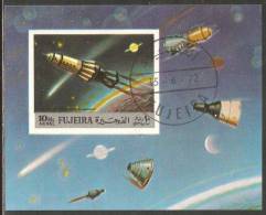 Fujeira 1972 Mi# Block 103 B Used - Imperf. - Space Exploration - Fujeira