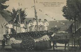 Villaines La Juhel Fete Du 1er Sept. 1907 Char Société Sportive Attelage Bateau - Villaines La Juhel