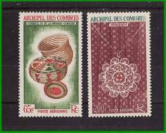 COMORES.  1963  P Aérien. N° 8 + 9 Neuf  X X Paire - Airmail