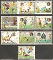 Fujeira 1972 Mi# 1391-1400 A Used - Football World Championship 1974, Germany / Soccer - 1974 – Westdeutschland