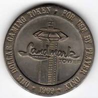 Slot Machine Gaming Token : Landmark Tower Casino Las Vegas $1 An 1969 - Casino