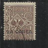 LA CANEA 1905 ITALY OVERPRINTED SOPRASTAMPATO D´ITALIA  1 CENT. TIMBRATO USED - La Canea