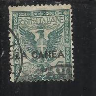 LA CANEA 1905 ITALY OVERPRINTED SOPRASTAMPATO D´ITALIA  5 CENT. TIMBRATO USED - La Canea