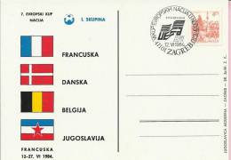 7th European Cup Of Nations In Soccer-France / Group I, Zagreb, 12.6.1984., Yugoslavia, Carte Postale - Championnat D'Europe (UEFA)