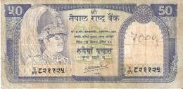 BILLETE DE NEPAL DE 50 RUPIAS. (BANKNOTE) CABRA - Népal