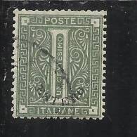 LEVANTE EMISSIONI GENERALI 1874 ITALY OVERPRINTED SOPRASTAMPATO D´ ITALIA 1 CENT.  USED TIMBRATO - Amtliche Ausgaben