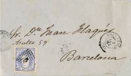 3294. Carta Entera VALLADOLID 1872. Fecjador Palo Recto Y Rombo Sobre Alegoria - Cartas & Documentos