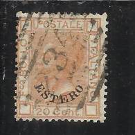 LEVANTE EMISSIONI GENERALI 1878 - 1879 ITALY OVERPRINTED SOPRASTAMPATO D´ ITALIA CENT. 20  USED TIMBRATO - General Issues