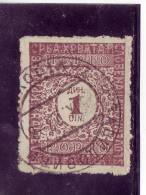 PORTO-1 DIN-T I-POSTMARK-ZAVIDOVICI-SHS -BOSNIA AND HERZEGOVINA-YUGOSLAVIA-1921 - Timbres-taxe