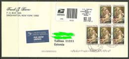 USA Cover With Several Stamps Christmas Art Tiepolo To ESTONIA Estland Estonie 2013 - 2001-10