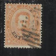 LEVANTE EMISSIONI GENERALI 1881 - 1883 ITALY OVERPRINTED SOPRASTAMPATO D´ ITALIA CENT. 20 USED TIMBRATO - General Issues