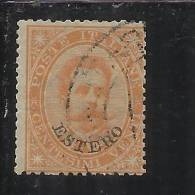 LEVANTE EMISSIONI GENERALI 1881 - 1883 ITALY OVERPRINTED SOPRASTAMPATO D´ ITALIA CENT. 20 USED TIMBRATO - General Issues