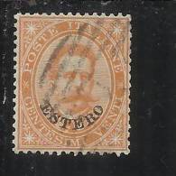 LEVANTE EMISSIONI GENERALI 1881 - 1883 ITALY OVERPRINTED SOPRASTAMPATO D´ ITALIA CENT. 20 USED TIMBRATO - Emisiones Generales