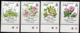 British Indian Ocean Territory 1993 - Christmas Flowers Plate 1B/1D SG141-144 MNH Cat £4.45++ SG2015 - Brits Indische Oceaanterritorium