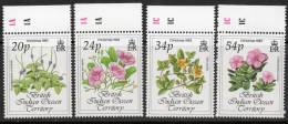 British Indian Ocean Territory 1993 - Christmas Flowers Plate 1A/1C SG141-144 MNH Cat £4.45++ SG2015 - Brits Indische Oceaanterritorium