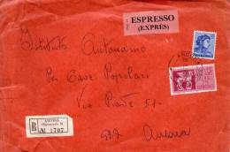 1966 LETTERA CON ANNULLO  ANCONA - Express-post/pneumatisch