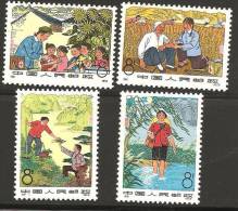 O) 1974 CHINA-PRC, BAREFOOT DOCTORS, SET FOR 4 XF.- - Unused Stamps