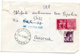 1965  LETTERA CON ANNULLO  STAFFOLO ANCONA - Correo Urgente/neumático