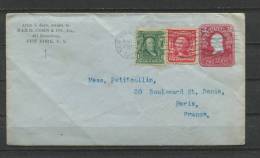 USA 1903 Upgrated Cover New York France Washington, Franklin - Brieven En Documenten